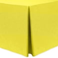 thumbnail image 1 of Ultimate Textile (10 Pack) Shantung - Majestic 4 ft. Fitted Tablecloth - for 30 x 48-Inch Banquet and Folding Rectangular Tables, Lemon Yellow, 1 of 3