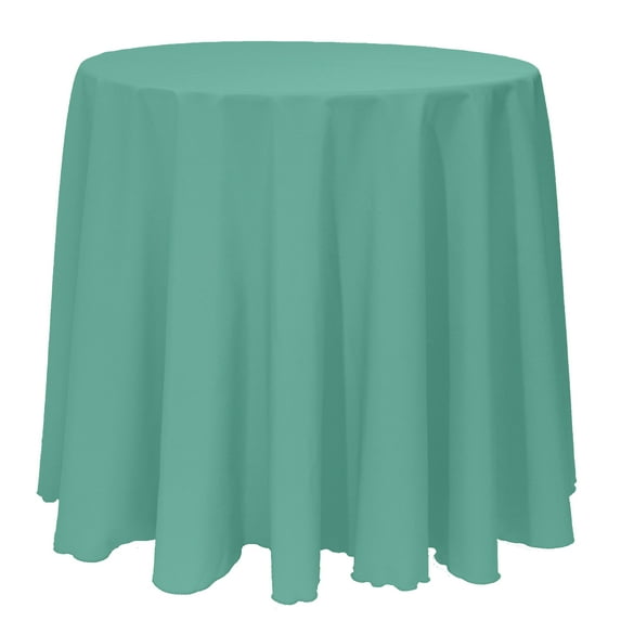 Ultimate Textile 102-Inch Round Polyester Linen Tablecloth Jade