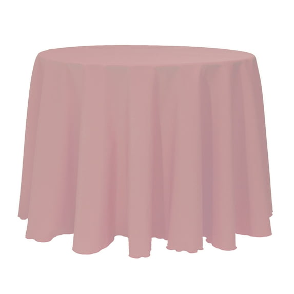 Ultimate Textile 102-Inch Round Polyester Linen Tablecloth Mauve
