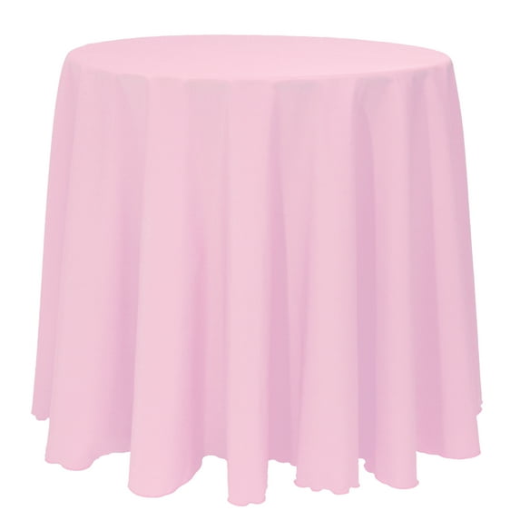 Ultimate Textile 102-Inch Round Polyester Linen Tablecloth Pink Balloon