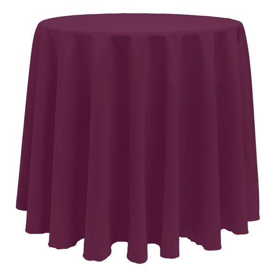 Ultimate Textile 108-Inch Round Polyester Linen Tablecloth Magenta