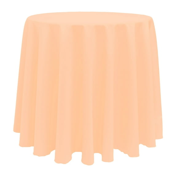 Ultimate Textile 108-Inch Round Polyester Linen Tablecloth Peach