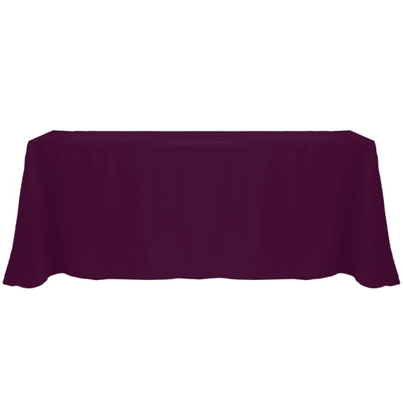 Ultimate Textile 108 x 132-Inch Rectangular Polyester Linen Tablecloth Aubergine Eggplant