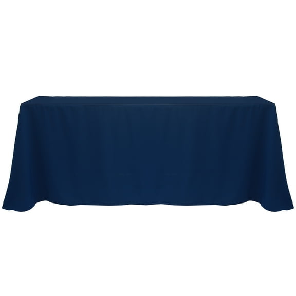 Ultimate Textile 108 x 132-Inch Rectangular Polyester Linen Tablecloth Navy Blue