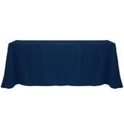 Ultimate Textile 108 x 132-Inch Rectangular Polyester Linen Tablecloth Navy Blue