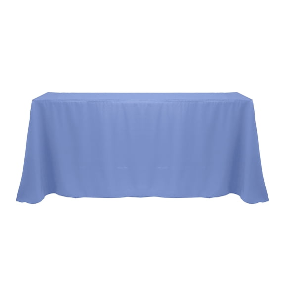 Ultimate Textile 108 x 132-Inch Rectangular Polyester Linen Tablecloth Periwinkle Blue
