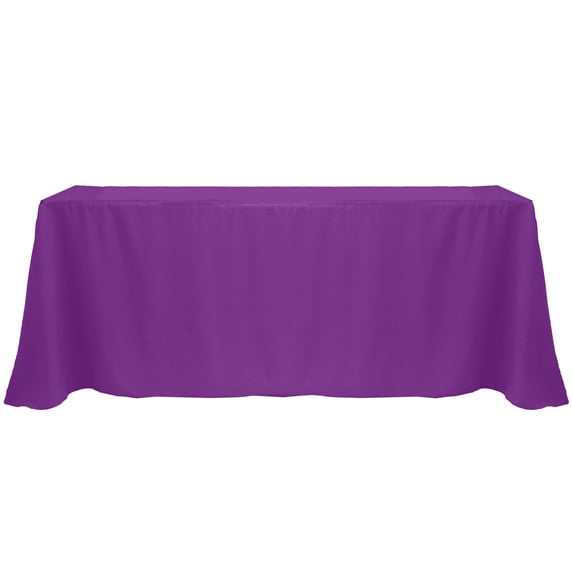 Ultimate Textile 108 x 132-Inch Rectangular Polyester Linen Tablecloth Plum