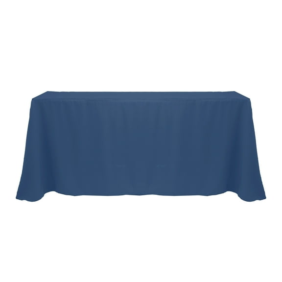 Ultimate Textile 108 x 132-Inch Rectangular Polyester Linen Tablecloth Wedgewood Blue