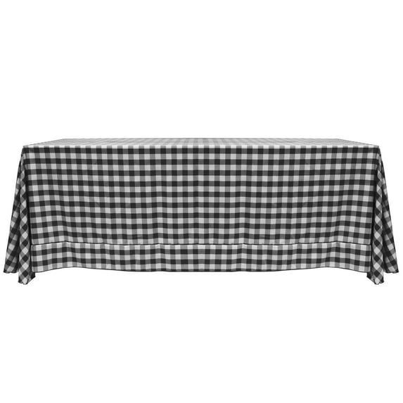 Ultimate Textile 108 x 156-Inch Rectangular Polyester Checkered Tablecloth with Rounded Corners