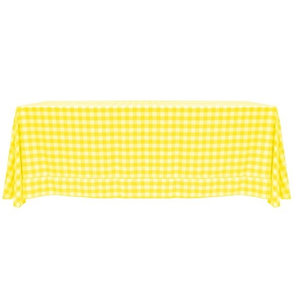 Ultimate Textile 108 x 156-Inch Rectangular Polyester Checkered Tablecloth with Rounded Corners