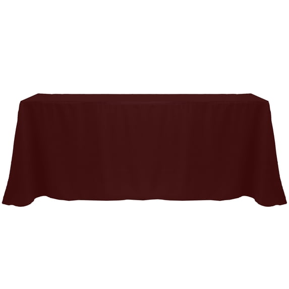 Ultimate Textile 108 x 156-Inch Rectangular Polyester Linen Tablecloth Burgundy Red