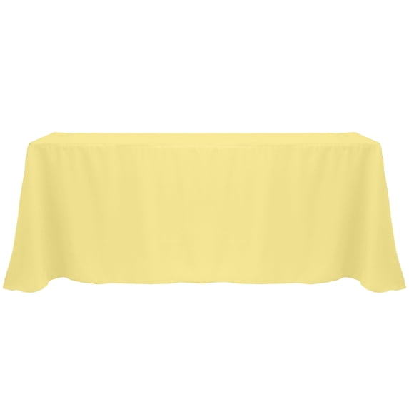 Ultimate Textile 108 x 156-Inch Rectangular Polyester Linen Tablecloth Cornsilk Light Yellow