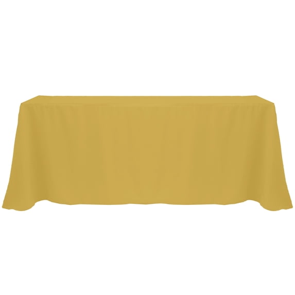Ultimate Textile 108 x 156-Inch Rectangular Polyester Linen Tablecloth Gold