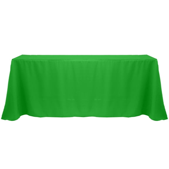 Ultimate Textile 108 x 156-Inch Rectangular Polyester Linen Tablecloth Kelly Green