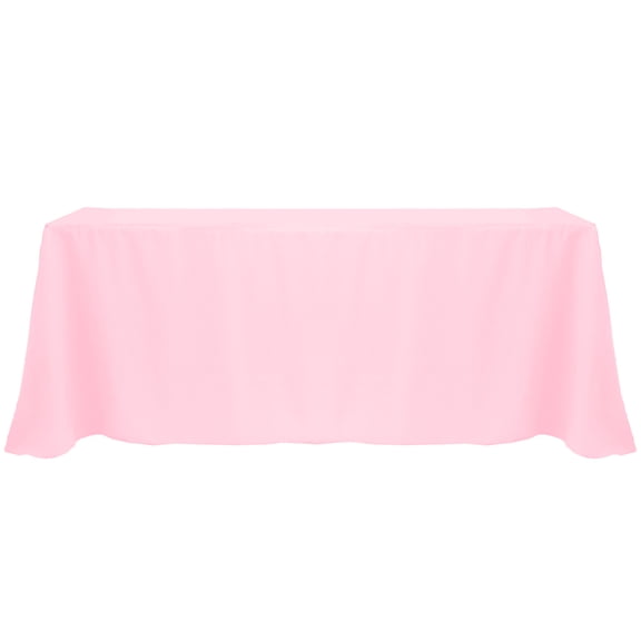 Ultimate Textile 108 x 156-Inch Rectangular Polyester Linen Tablecloth Light Pink
