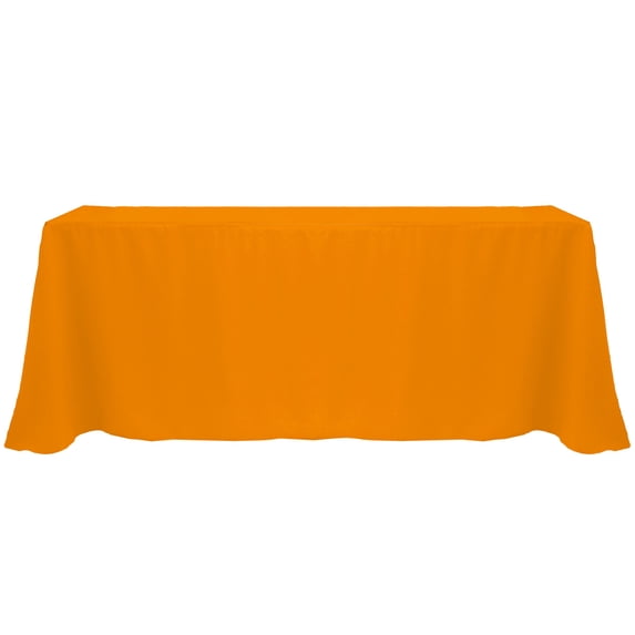 Ultimate Textile 108 x 156-Inch Rectangular Polyester Linen Tablecloth Orange