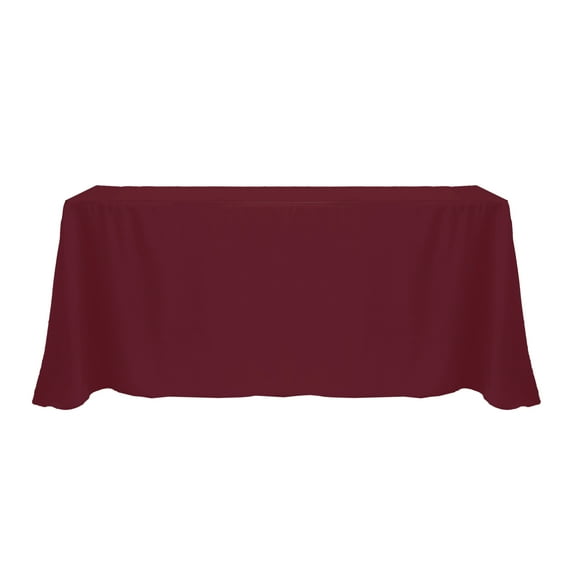 Ultimate Textile 108 x 156-Inch Rectangular Polyester Linen Tablecloth Ruby Red