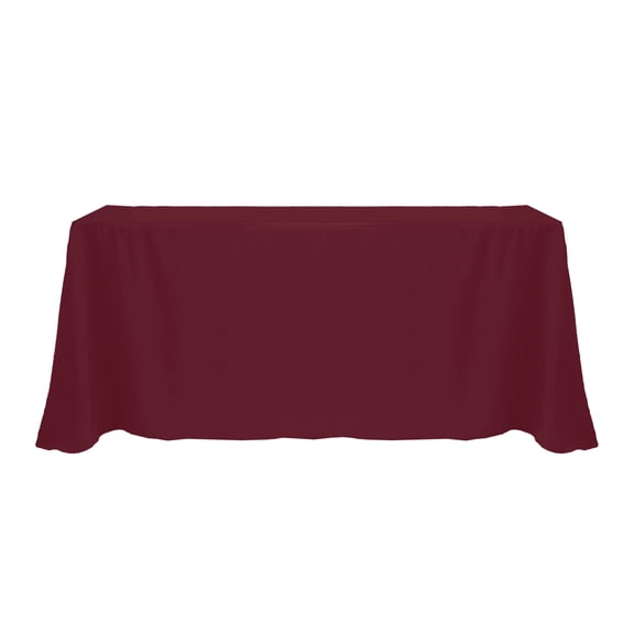 Ultimate Textile 108 x 156-Inch Rectangular Polyester Linen Tablecloth Ruby Red