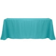 thumbnail image 1 of Ultimate Textile 108 x 156-Inch Rectangular Polyester Linen Tablecloth Turquoise Blue, 1 of 4