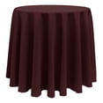 thumbnail image 1 of Ultimate Textile 114-inch Round Polyester Linen Tablecloth Burgundy Red, 1 of 4