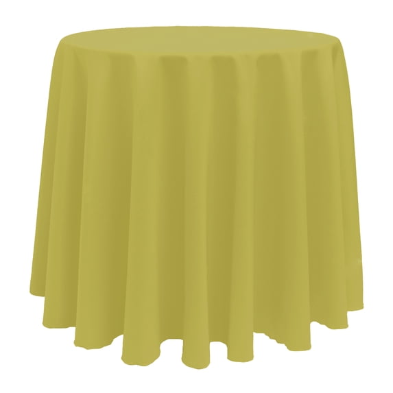 Ultimate Textile 126-Inch Round Polyester Linen Tablecloth Acid Green