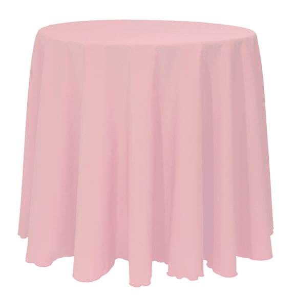 Ultimate Textile 126-Inch Round Polyester Linen Tablecloth Dusty Rose Pink