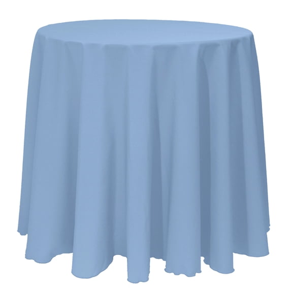 Ultimate Textile 126-Inch Round Polyester Linen Tablecloth Slate Blue