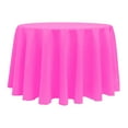 thumbnail image 1 of Ultimate Textile 132-Inch Round Polyester Linen Tablecloth Neon Pink, 1 of 4