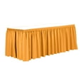 thumbnail image 1 of Ultimate Textile 14 ft. Shirred Pleat Polyester Table Skirt - 36" Counter Serving Height, Neon Orange, 1 of 4