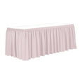thumbnail image 1 of Ultimate Textile 14 ft. Shirred Pleat Polyester Table Skirt - 42" Bar Height, Blush Ice Pink, 1 of 4