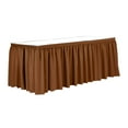 thumbnail image 1 of Ultimate Textile 14 ft. Shirred Pleat Polyester Table Skirt Copper Brown, 1 of 4