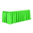 thumbnail image 1 of Ultimate Textile 17 ft. Shirred Pleat Polyester Table Skirt - 36" Counter Serving Height, Neon Green, 1 of 4