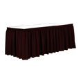 thumbnail image 1 of Ultimate Textile 17 ft. Shirred Pleat Polyester Table Skirt Burgundy Red, 1 of 4