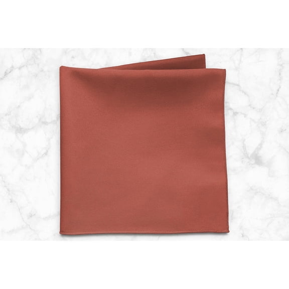 Ultimate Textile (2 Dozen) 20 x 20-Inch Polyester Cloth Dinner Napkins - for Wedding, Restaurant or Banquet use, Burnt Orange