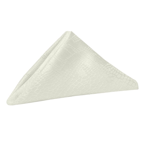 Ultimate Textile (2 Dozen) Damask Kenya 20 x 20-Inch Cloth Dinner Napkins - Home Dining Collection - Snakeskin Jacquard Design, Natural Ivory Cream