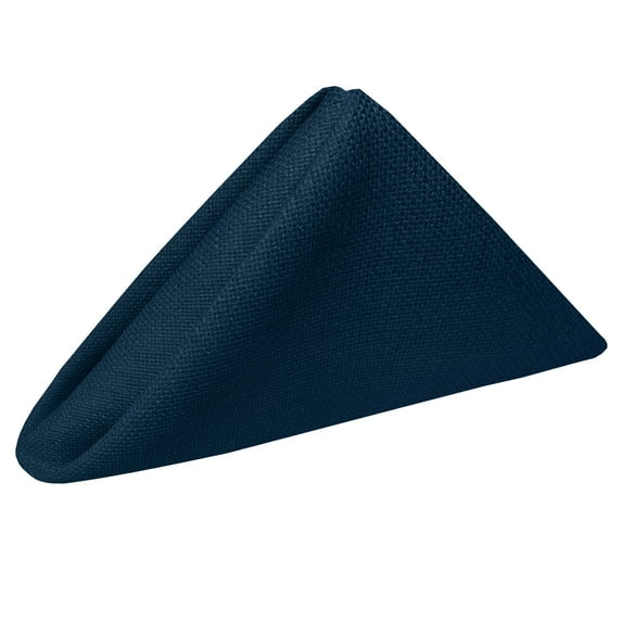 Ultimate Textile (2 Dozen) Faux Burlap - Havana 17 x 17-Inch Napkins - Basket Weave, Navy Blue