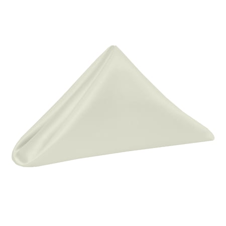 Ultimate Textile (2 Dozen) Satin 17 x 17-Inch Napkins - for Wedding, Special Event or Banquet use, Ivory Cream