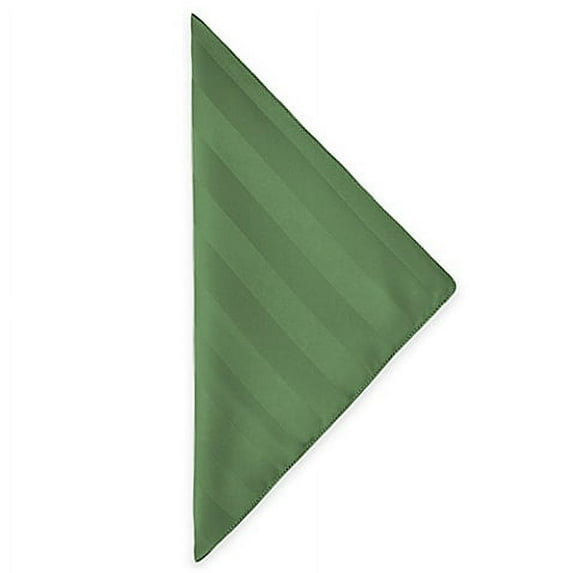Ultimate Textile (2 Dozen) Satin-Stripe 17 x 17-Inch Cloth Napkins - for Wedding and Catering, Hotel or Home Dining use, Sage Light Green