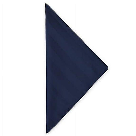 Ultimate Textile (2 Dozen) Satin-Stripe 20 x 20-Inch Cloth Dinner Napkins - for Wedding and Catering, Hotel or Home Dining use, Navy Blue