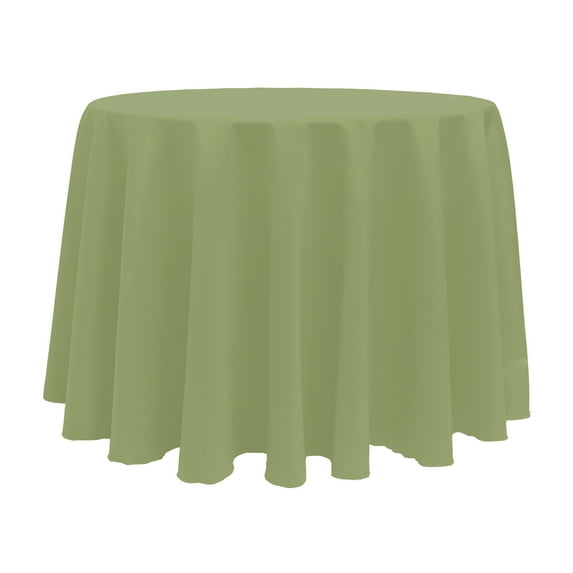 Ultimate Textile (2 Pack) 102-Inch Round Polyester Linen Tablecloth - for Wedding, Restaurant or Banquet use, Army Green