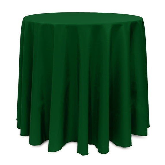 Ultimate Textile (2 Pack) 102-Inch Round Polyester Linen Tablecloth - for Wedding, Restaurant or Banquet use, Hunter Green