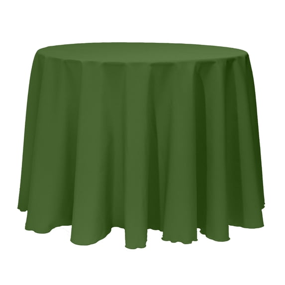 Ultimate Textile (2 Pack) 102-Inch Round Polyester Linen Tablecloth - for Wedding, Restaurant or Banquet use, Moss Green
