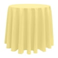 thumbnail image 1 of Ultimate Textile (2 Pack) 108-Inch Round Polyester Linen Tablecloth - for Wedding, Restaurant or Banquet use, Cornsilk Light Yellow, 1 of 4