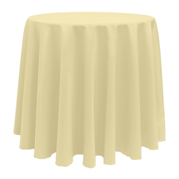 Ultimate Textile (2 Pack) 108-Inch Round Polyester Linen Tablecloth - for Wedding, Restaurant or Banquet use, Honey Light Brown