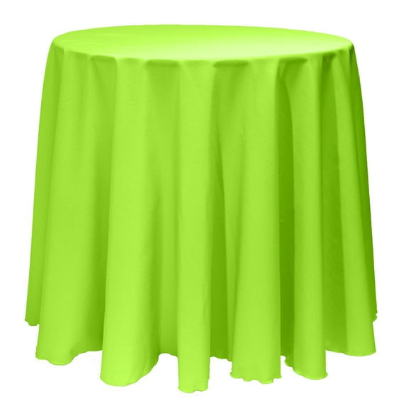 Ultimate Textile (2 Pack) 108-Inch Round Polyester Linen Tablecloth - for Wedding, Restaurant or Banquet use, Neon Green