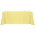 thumbnail image 1 of Ultimate Textile (2 Pack) 108 x 132-Inch Rectangular Polyester Linen Tablecloth with Rounded Corners - for Wedding, Restaurant or Banquet use, Cornsilk Light Yellow, 1 of 4