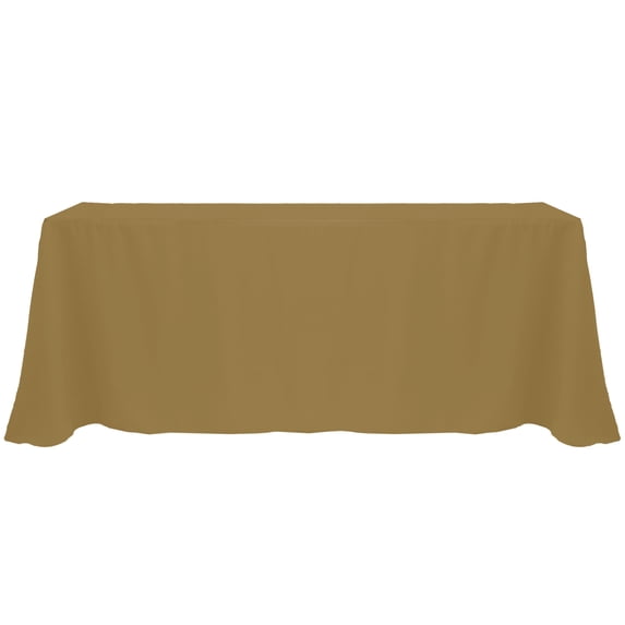 Ultimate Textile (2 Pack) 108 x 132-Inch Rectangular Polyester Linen Tablecloth with Rounded Corners - for Wedding, Restaurant or Banquet use, Toast Dark Brown