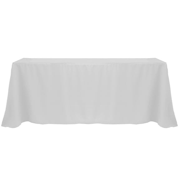 Ultimate Textile (2 Pack) 108 x 132-Inch Rectangular Polyester Linen Tablecloth with Rounded Corners - for Wedding, Restaurant or Banquet use, Silver