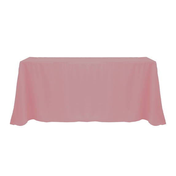 Ultimate Textile (2 Pack) 108 x 156-Inch Rectangular Polyester Linen Tablecloth with Rounded Corners - for Wedding, Restaurant or Banquet use, Mauve