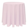 thumbnail image 1 of Ultimate Textile (2 Pack) 114-Inch Round Polyester Linen Tablecloth - for Wedding, Restaurant or Banquet use, Blush Ice Pink, 1 of 4